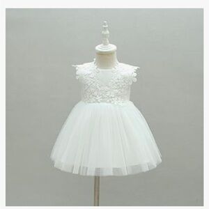 Moon Kitty Christening Baptism or Flower Girl Dress, size 12 months